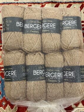 8 x New Bergere De France Cocooning Alpaca Mohair Yarn - Made in France - Biche